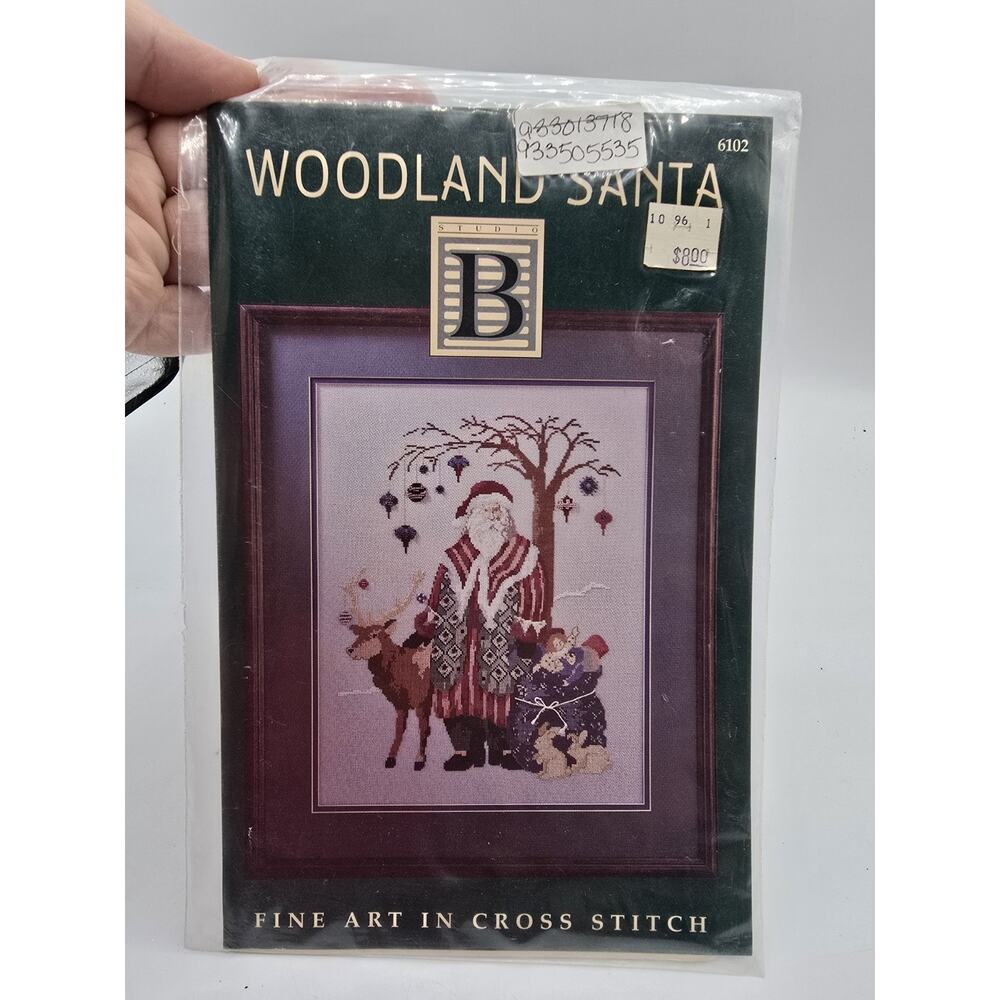 Studio B Christmas Cross Stitch Chart Woodland Santa